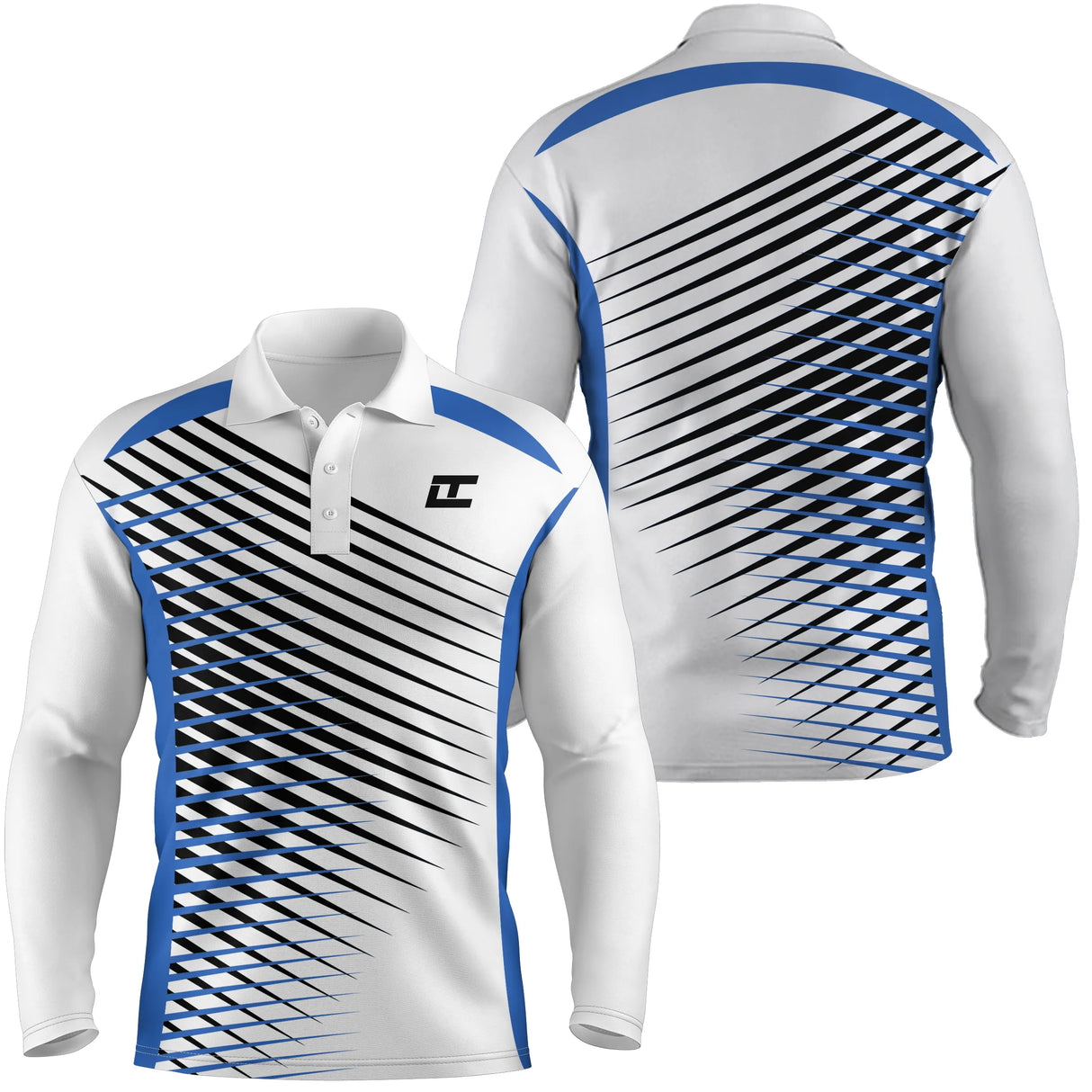 Produits Polo à Séchage Rapide, Polo de Sport Homme Femme, Polo Shirts de Golf, Cadeau Golfeur Légers Hauts à Manches Courtes d'Été - CTS10052212QRTW - Polo Manches Longues Unisexe Blanc