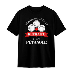 Veste & T-shirt Pétanque Retraité – Confort & Style pour Passionnés - A11012504 - T-shirt noir