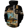 Sweat zippé pêche carpe noir motif carpe miroir bronze écailles graphiques all-over prénom carpiste personnalisé
