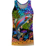 Sweat à capuche zippé all-over peau de truite arc-en-ciel iridescent multicolore