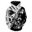 Sweater chasse sanglier Hunter, design bicolore et lettrage cursive, vêtement chaud pour société de chasse