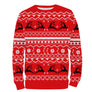 Sweat à capuche Noël rouge cerf scandinave, design ugly christmas sweater pour passionné cynégétique