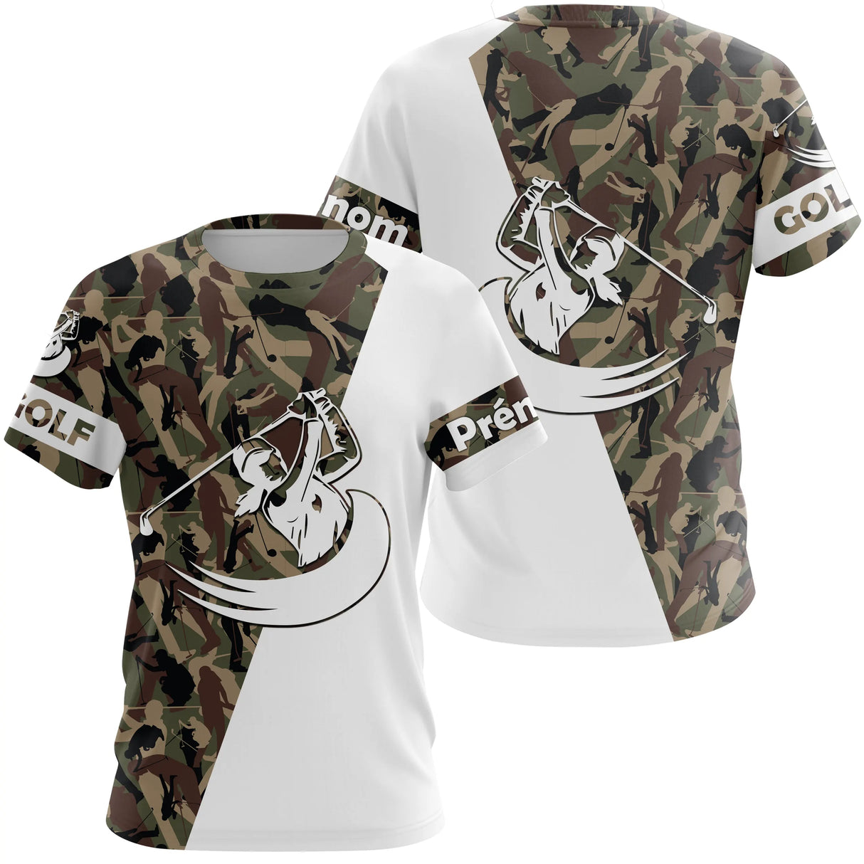 T-shirt Golf Camo - 100% Coton Recyclé | Style & Performance | Alpenext - A12122402 - T-shirt Coton Femme