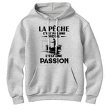 T-shirts et sweats pêche – Mode et confort en coton pour passionnés -A14012501 - Sweat à capuche gris