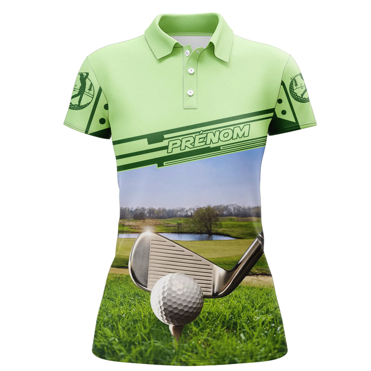 Polo Golf Personnalisé Motif Parcours Golf, Cadeau Idéal Golfeur - CT14072317 Polo Femme
