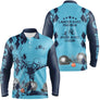 Polo manches longues homme bleu Lancer avec passion dos joueur boules prénom personnalisé