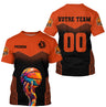 Tenue Basket Personnalisée Unisexe – Prénom & Équipe – Design Artistique Main & Ballon - A15012503 - T-shirt 