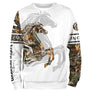 Sweater cheval unisexe tatouage tribal camouflage prénom personnalisé tissu doux confortable
