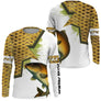 T-shirt anti UV manches longues pêche carpe humour, design slogan et carpe centrale, vêtement halieutique carpiste