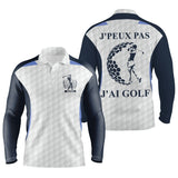 Polo de Golf, Cadeau Personnalisé Golfeur, Golfeuse, Polo à Séchage Rapide Homme Femme, J'peux Pas, J'ai Golf - CTS17052216 - Polo Manches Longues Marine