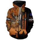Sweat chasse variante avec inscription Deer Hunting cerf, prénom personnalisé