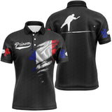 Polo de jeu de palet - Design tricolore, confort optimal, personnalisation incluse - Polo Homme Noir
