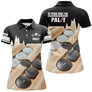 Polo palet noir et blanc vue dos photo palets réalistes message humoristique sublimation manche PALET