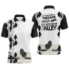 Polo palet blanc et noir damier message ne pas besoin thérapie juste palet illustration palets