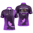 Polo palet femme violet mauve vue dos message femme palet illustration palets dégradé féminin