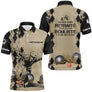 Polo pétanque sable beige damier silhouette joueur lancer message j'ai deux titres retraité bouliste