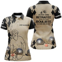 Polo Pétanque, Cadeau Humour Personnalisé Bouliste, J'ai Deux Titres Retraité Et Bouliste - CT19112220 - Polo Femme Sable