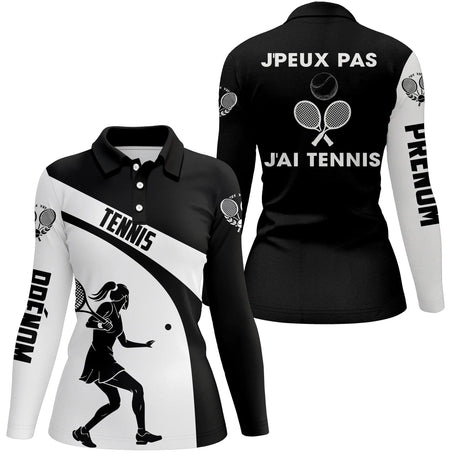 Polo Tennis Performance, J'peux Pas J'ai Tennis, Cadeau Personnalisé Joueur De Tennis - CT20102338 Polo Manche Longue Femme