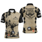Polo pétanque sable noir tireur élite unité spéciale joueur boules dos manche prénom personnalisé