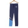 Pantalon pétanque personnalisé bleu marine touche bleu ciel cheville logo bouliste prénom poitrine sportif