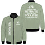 Veste bomber pétanque variante avec inscription PÉTANQUE et boules, prénom personnalisé