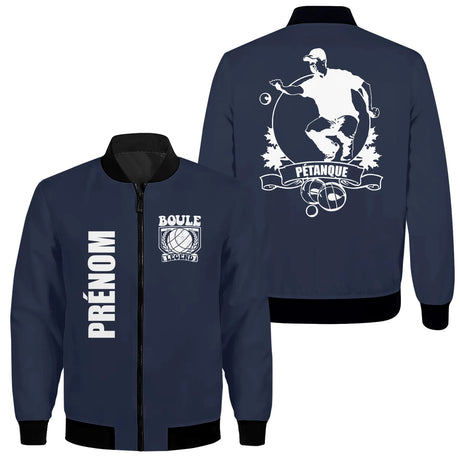 Veste De Sport Bouliste Légend, Cadeau Personnalisé Idéal Pour Fan De Pétanque - Bleu Marine