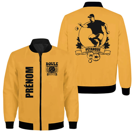 Veste De Sport Bouliste Légend, Cadeau Personnalisé Idéal Pour Fan De Pétanque - Jaune