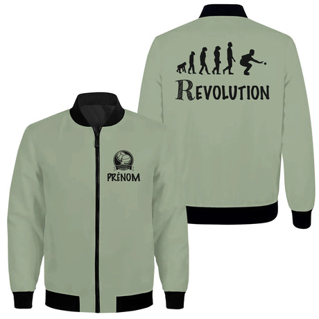 Veste De Pétanque Avec Prénom Et Logo Personnalisés, Boulistes Révolution, Cadeau Original Fan De Pétanque - CT06092342 - Vert