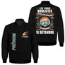 Veste bomber pétanque vert variante avec inscription humour bouliste bureau, prénom personnalisé