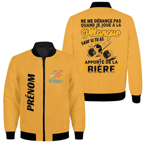 Veste De Sport Pétanque, Ne Me Dérange Pas Quand Je Joue À La Pétanque, Cadeau Humour Personnalisé Bouliste - CT15092363 - Jaune