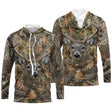 Chasse au Cerf, T shirt Chasseur, Camouflage, Vêtements de Chasse - CTS24052225 T-shirt Anti UV à Capuche