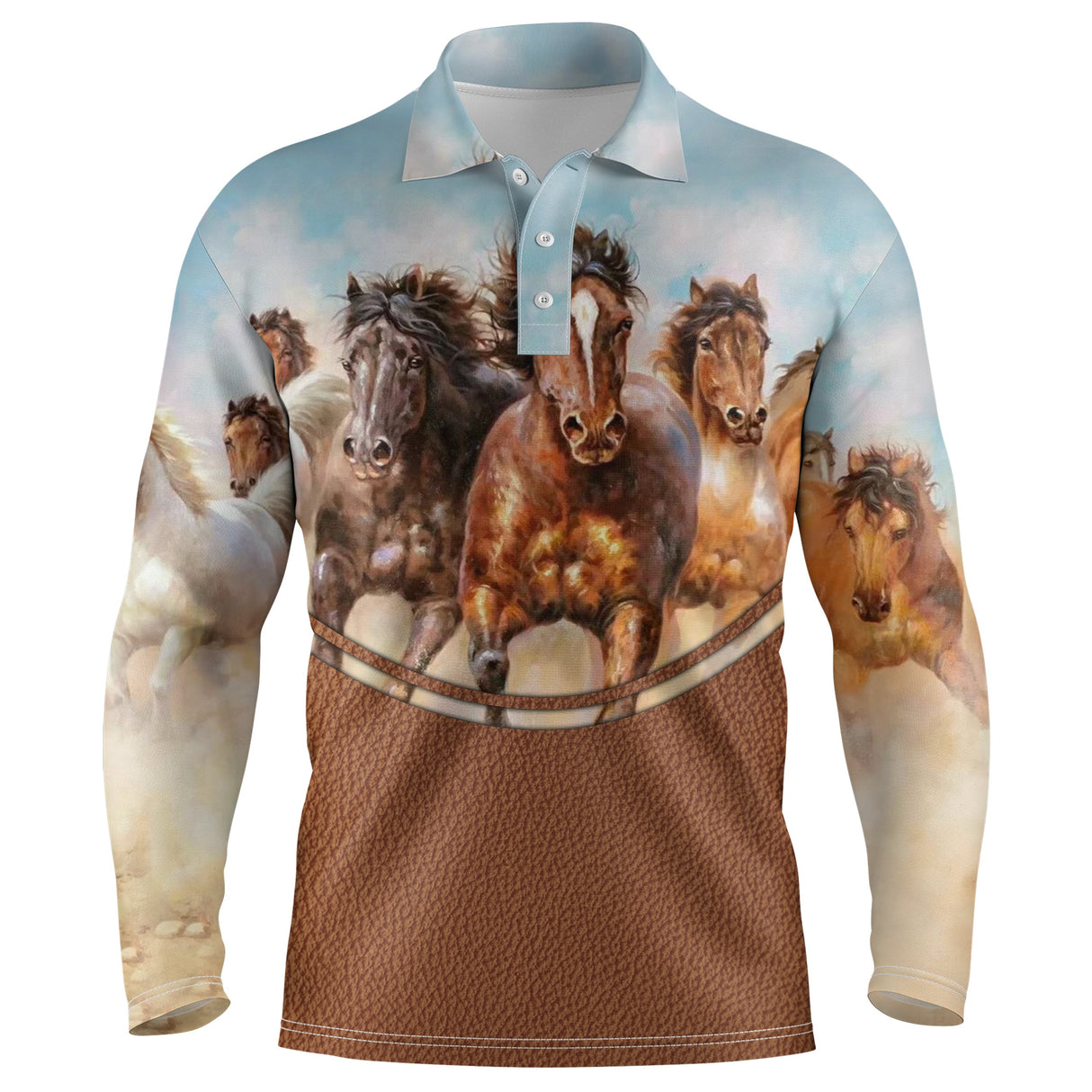 Polo Équitation Homme Femme, Cadeau Original Fan Des Chevaux, Les Chevaux - CT24082224