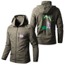 Veste imperméable golf kaki Béarn Club avec logo club Golf sur Pistes pour mi-saison
