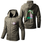 Veste imperméable golf kaki Béarn Club avec logo club Golf sur Pistes pour mi-saison
