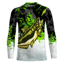 Sweat zippé all-over pêche silure vert noir blanc pour clonk et nuit big bait