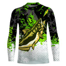 Sweat zippé all-over pêche silure vert noir blanc pour clonk et nuit big bait