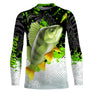 Sweat zippé all-over pêche perche vert noir blanc pour drop shot et light jigging