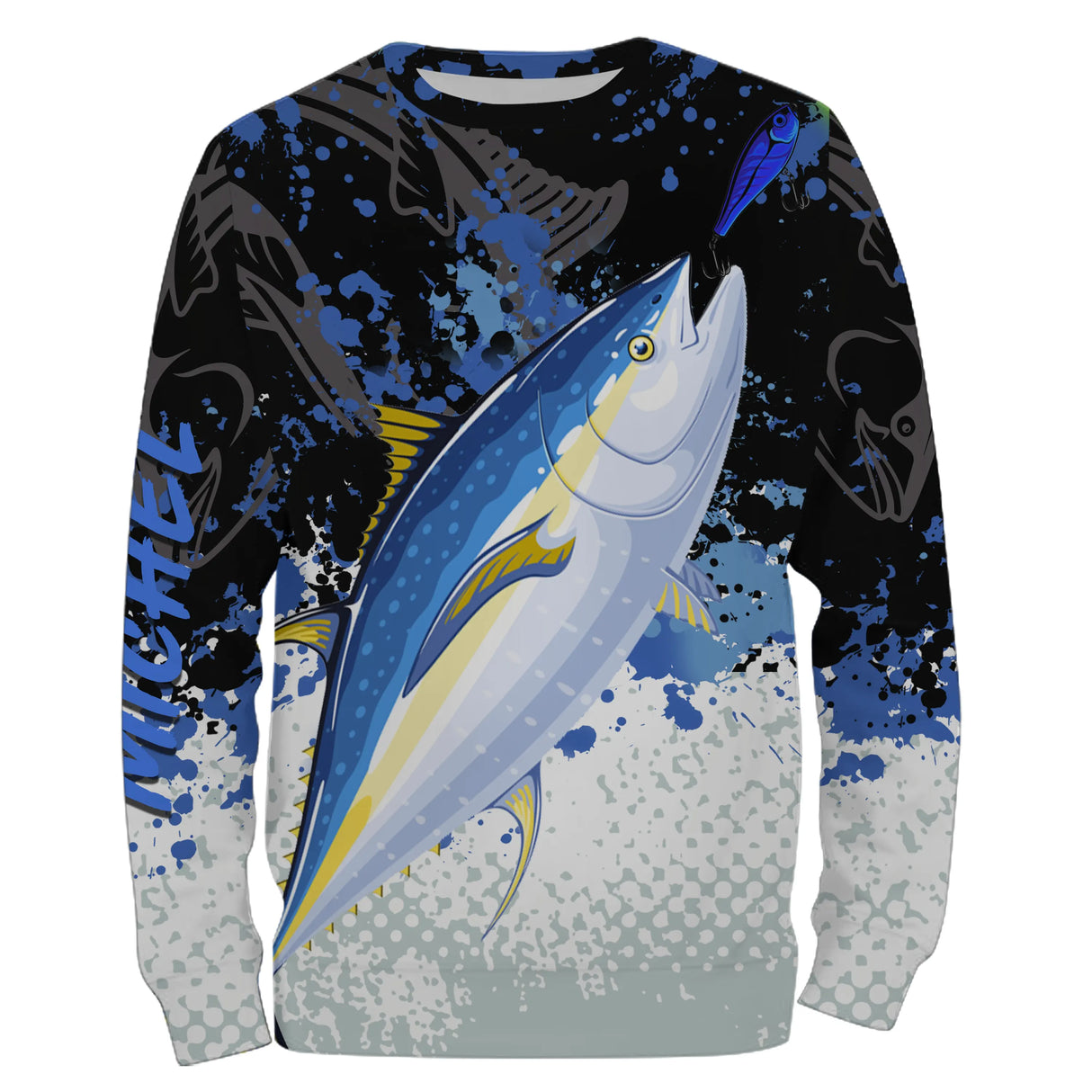 Alpenext Sweater Personnalisé Pêche Du Thon, Bleu Marine, Tuna, Cadeau Idéal Pêcheur - CT25072221