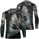 Manches longues enfant all-over pêche en mer sombre avec requin Shark Hunter apprentissage