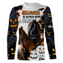 T-shirt Halloween cheval cavalier sans tête vue de face design cinématographique, coupe unisexe all-over