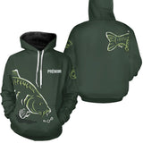 T-shirts - Sweats de Pêche Personnalisés Anti-UV - Pêche De La Carpe, Cadeau Original Pêcheur - A28032501