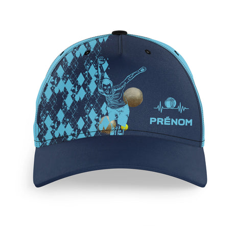 Casquette Performance Personnalisée Boule Lyonnaise, Cadeau Original Bouliste- CT28122342 - Casquette Marine