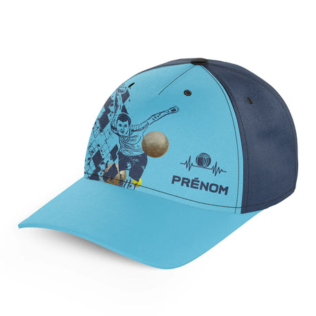 Casquette Performance Personnalisée Boule Lyonnaise, Cadeau Original Bouliste- CT28122342 - Bleu