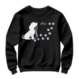 T-shirts, Sweats & Hoodies Personnalisés Chien – 100% Coton, Prénom à Personnaliser 🐾✨ - A28122403 - Sweater noir