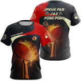 T-shirt Humoristique Ping Pong Personnalisé – Design Flamme & Raquette- A29042501