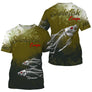 T-shirt manches courtes pêche carpe skelefish, design squelette de cyprin, accessoire personnalisable pour carpiste