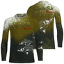 Tee shirt anti UV pêche saumon squelette, motif radiographique blanc, vêtement technique pour saumonier mouche