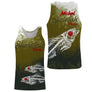 T-shirt halieutique pêche perche skelefish, coupe technique respirante, design squelette blanc, personnalisable prénom
