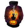 T-shirt Halloween variante avec citrouille et chauves-souris