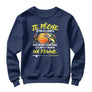 Sweat-shirt pêcheur humour bleu marine avec slogan ma meilleure prise reste ma femme et poisson